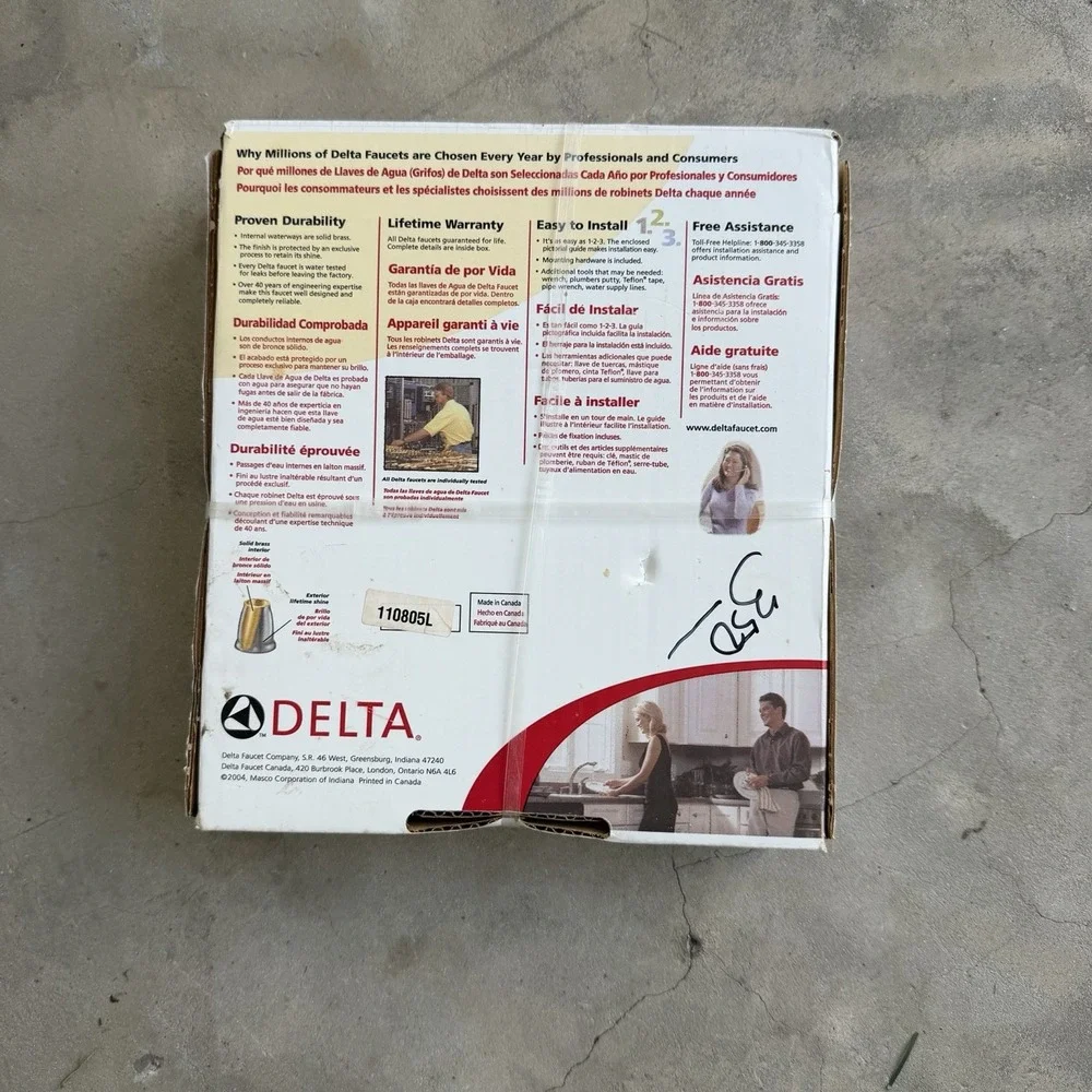 Vintage Delta 2131 Classic Double Handle Laundry Faucet Chrome NEW -